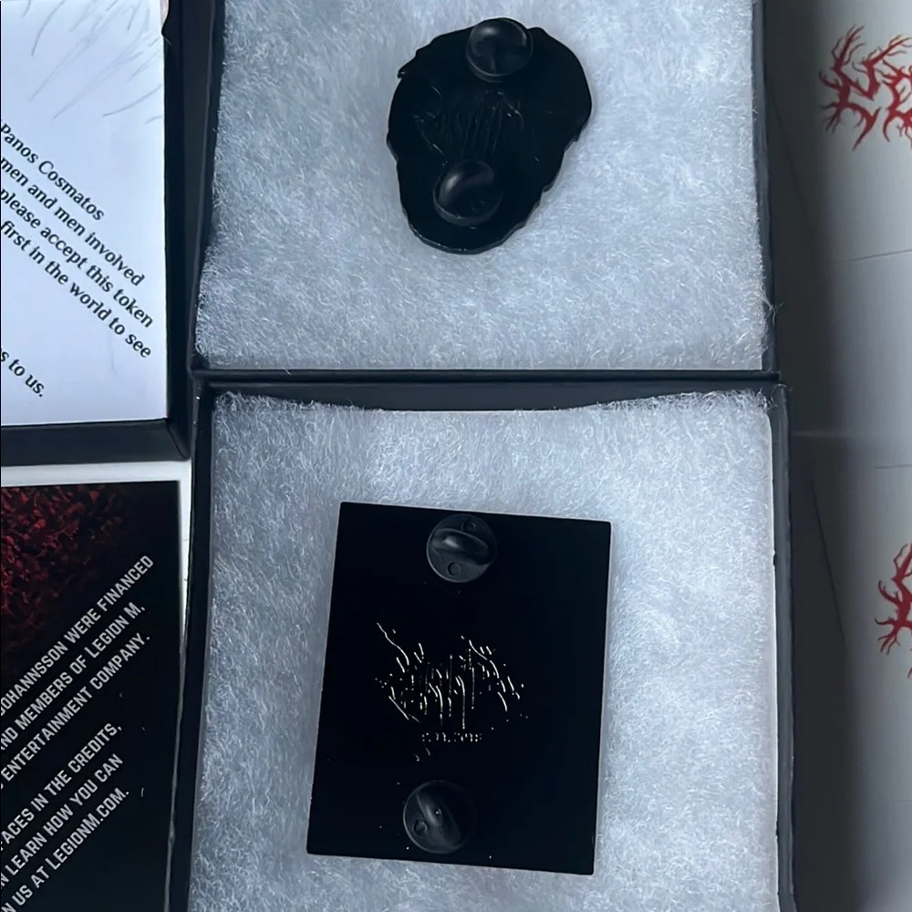 Legion M.  Mandy movie collector pins.